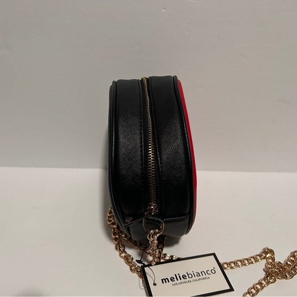 Melie Bianco Vegan Leather Red Stop Sign Crossbody Bag - Picture 8 of 12